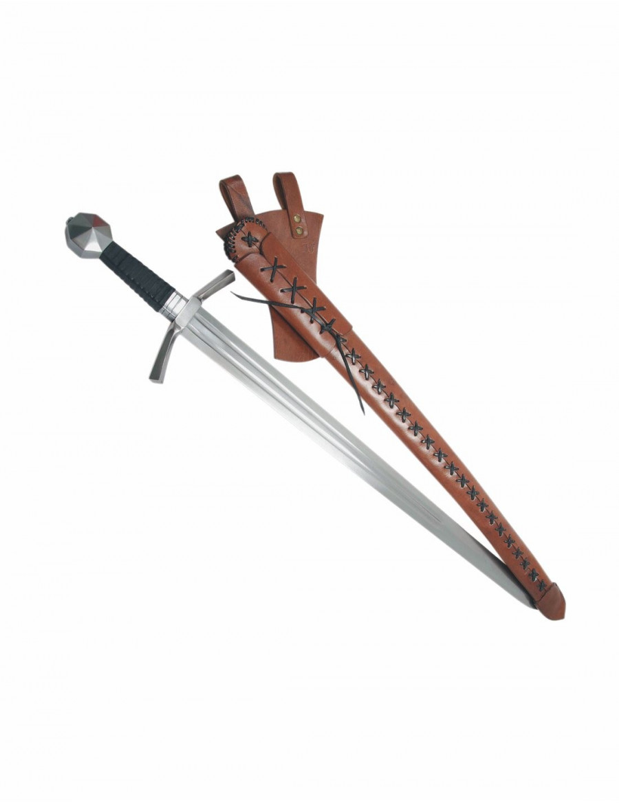 fouet en cuir Long (250-260 cm). ⚔️ Boutique Épées