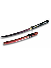 WAKISASHI FORGE ROUGE ET OR LAME VIOLETTE 1045