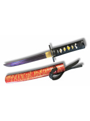 TANTO FORGE ROUGE ET OR LAME VIOLETTE 1045