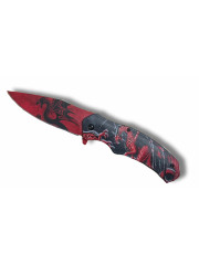 COUTEAU DRAGON ROUGE OUVERTURE ASSISTEE